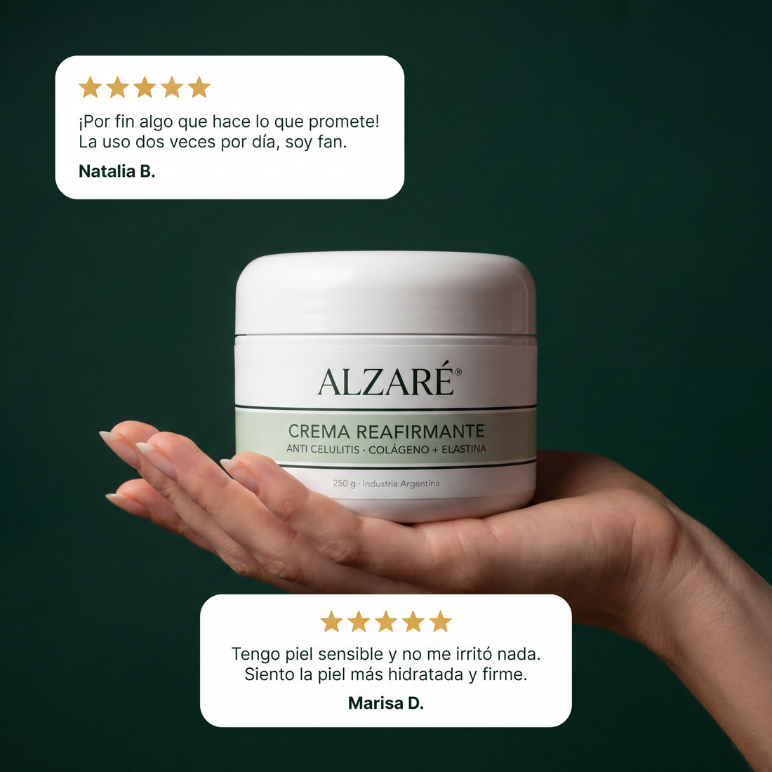 ALZARÉ® Tratamiento Reafirmante & Anti Celulitis — Crema Corporal 250 g